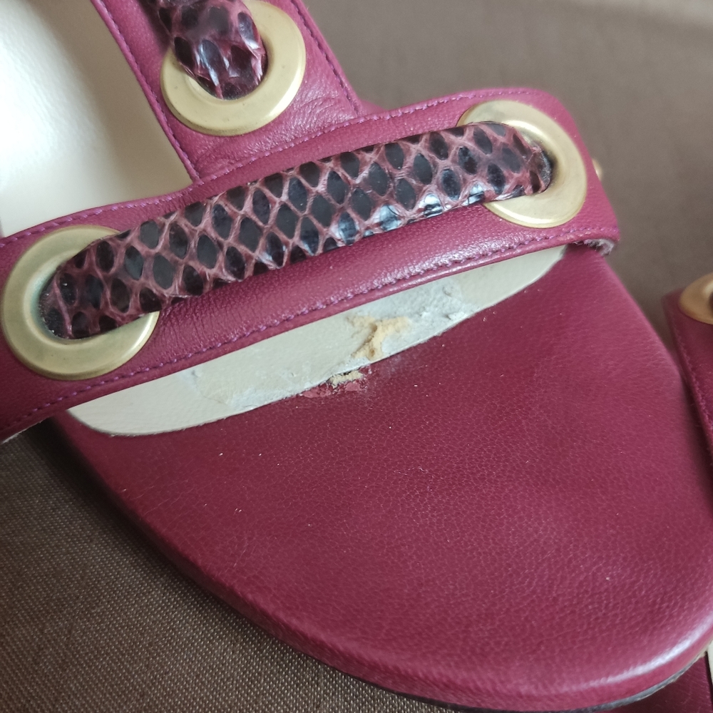 Jimmy Choo Pink and Gold Strappy Heels - Picture 3 of 9